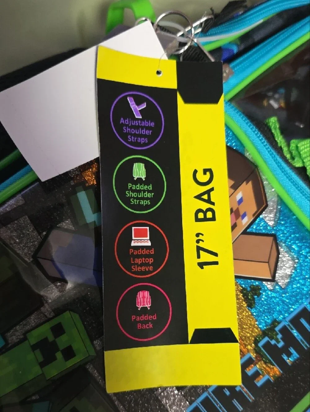 Minecraft Mode Backpack Set with Lunch kit, Headphones and Water Bottle